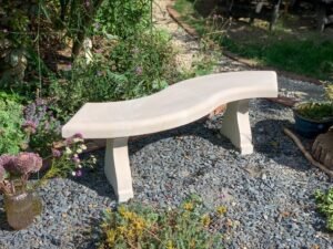 'Chichester Stone Creations Classic Lovers Stone Bench'
