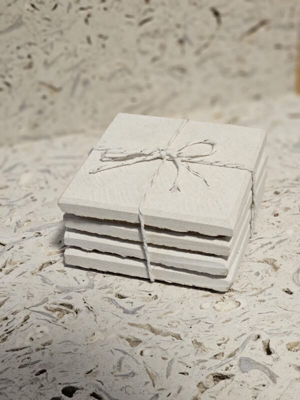 Pack of 4 Natural Limestone Coasters