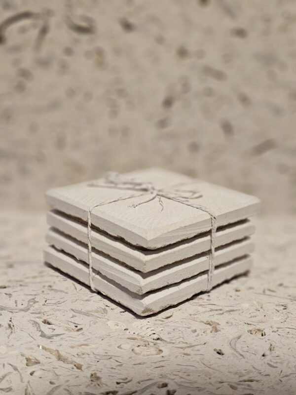 Pack of 4 Natural Limestone Coasters