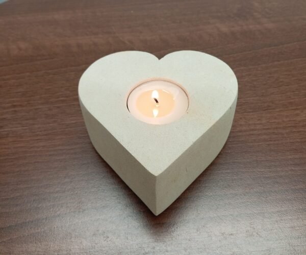 Handcrafted Heart Limestone Tealight Holder