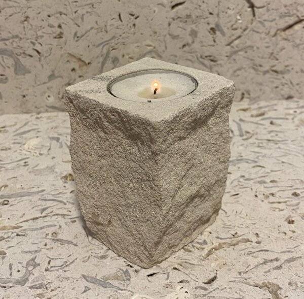 Handcrafted Limestone Tealight Holder