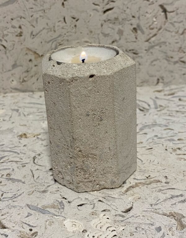 Handcrafted Limestone Tealight Holder