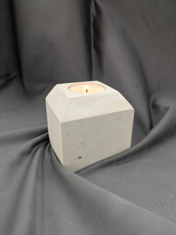 Handcrafted Limestone Candle Holder - High Top