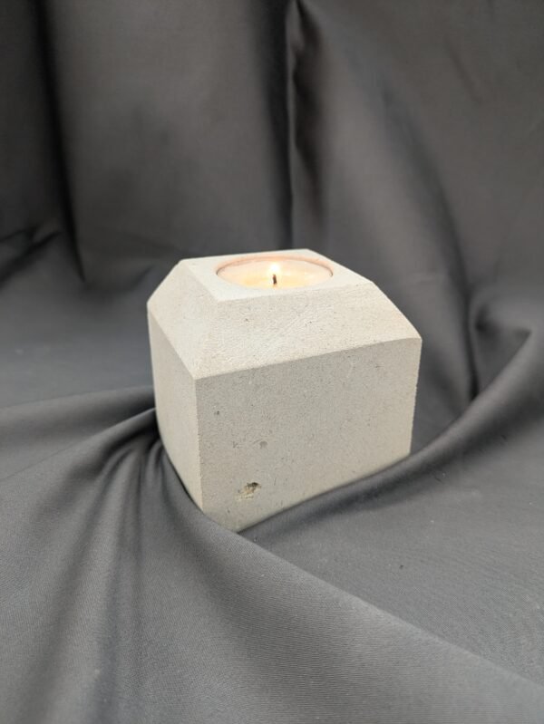 Handcrafted Limestone Candle Holder - High Top